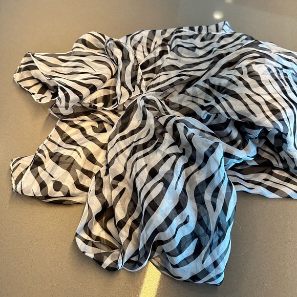 Zebra Swimwear Chiffon Printed Cover up Beach Sarong Pareo Bikini Swimsuit Wrap - Picture 5 of 8